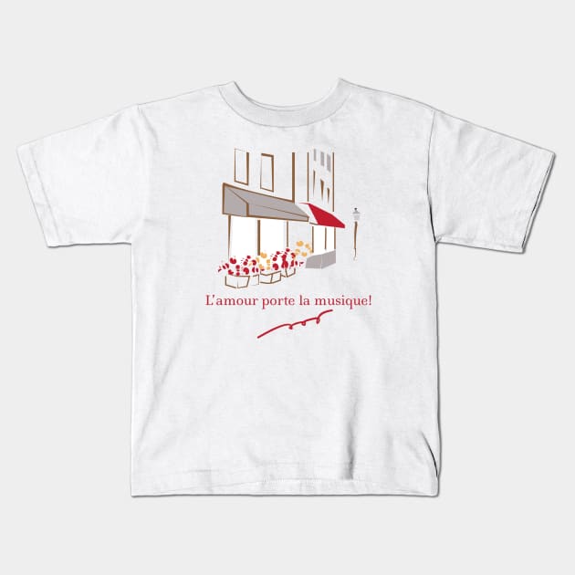 Coffee Paris Kids T-Shirt by dddesign